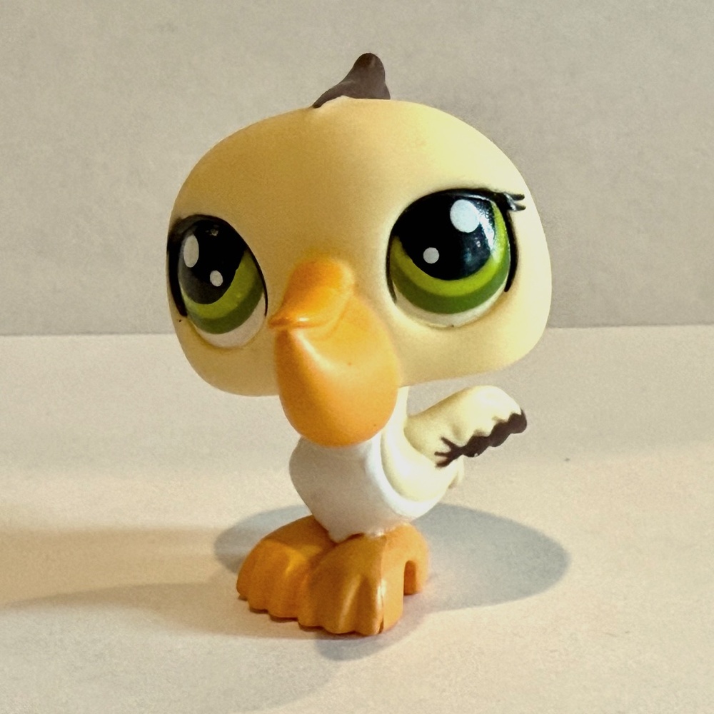 Littlest Pet Shop LPS 1350 Pelican Bird Yellow ~ AUTHENTIC